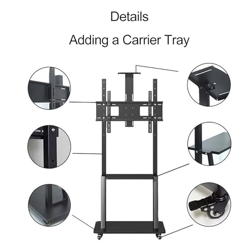 Soporte de TV rodante para pantallas LED de 32-75 pulg miniatura 7