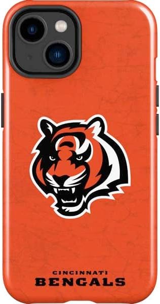 Skinit Impact Phone Case Compatible with iPhone 15 - Officially Licensed NFL Cincinnati Bengals Double Vision Design