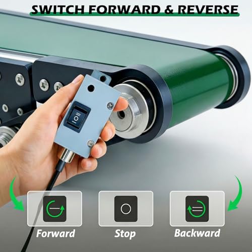 image for UCEXPLAB 20 inch Electric Desktop Conveyor Belt 10x50CM, 0-167RPM with