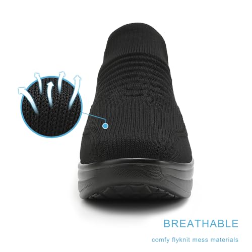 Image of Walking Shoes for Women Slip On Nurse Slip Resistant Work Sock Sneakers Food Service Platform Comfortable Weight Light