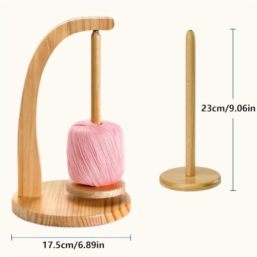 Miniatura 4 de Porta Hilos Madera,Dispensador De Hilo De Madera,Giratorio Magnético Dispensador De Husillo De Hilo Con Accesorios De Ganchillo,Regalo Ganchillo Para Los Amantes Del Punto