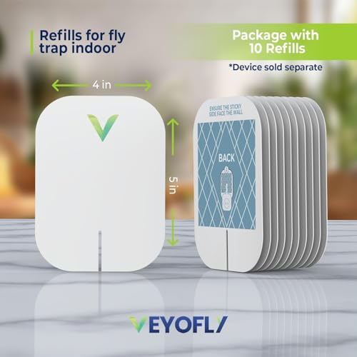 Image of VEYOFLY Official Refill Fruit Fly Traps Indoor, Gnat Trap | 10-Pack