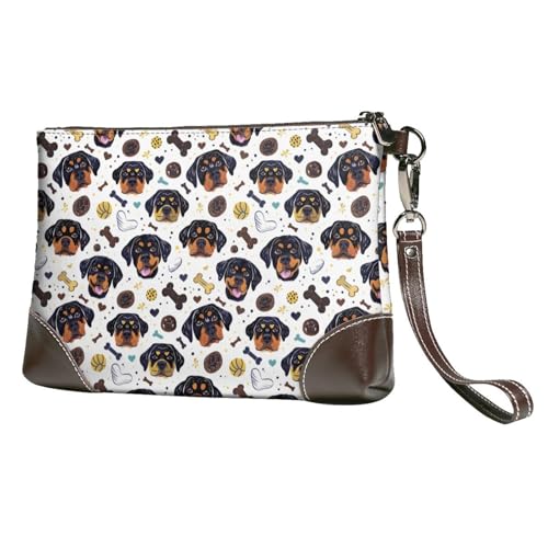 Portefeuille portable cuir Rottweiler : sac à main femme compact et sécurisé