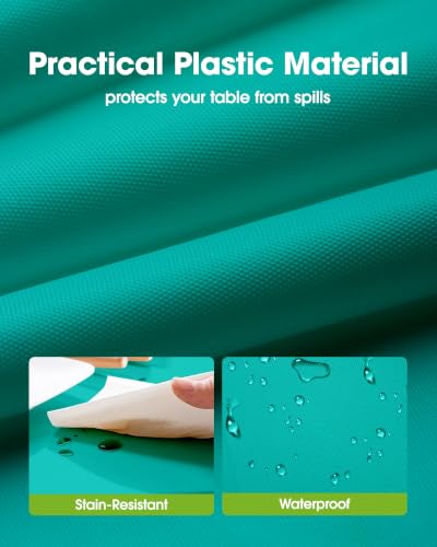 Image of Pureegg Plastic Table Cloth Disposable 54x108 Inch 20 Pack, Teal