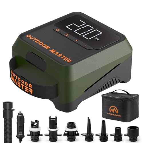 OutdoorMaster 20PSI Hochdruck-SUP-Luftpumpe, The Cachalot 2 Mini Paddle Board Pumpe, intelligente...