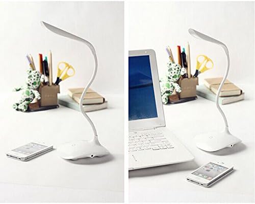 Boyon Portable Touch Control LED Desk Lamp USB Port & Power Adapter with Third Gear LED Eye Lamp, 3 Watts
