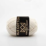 Gewicht: ca. 50 g pro Rolle Milchwolle Milchbaumwolle Babywolle Milchgarn Chenille Wolle Makramee Garn Schulgarn Häkeln Stricken 100m 50g 1 Stück Creme