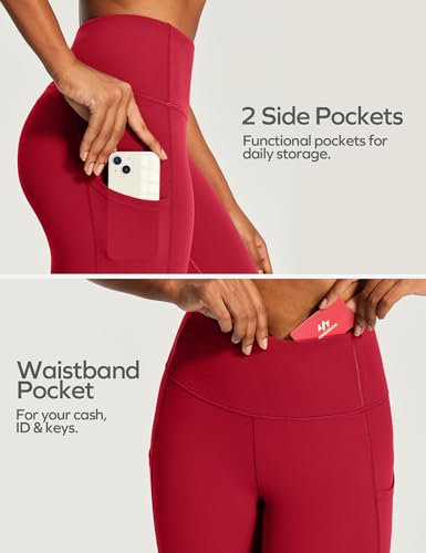 Image of Ewedoos Capri Leggings for Women High Waisted Yoga Pants with Pockets for Women Tummy Control Workout Leggings Yoga Capris