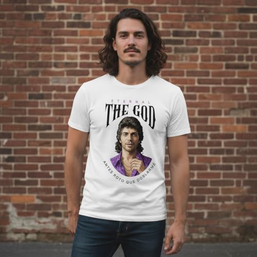Camiseta Camarón de la Isla Eternal The God (FR/ES, Letras, XL, Regular, Regular, Blanco)
