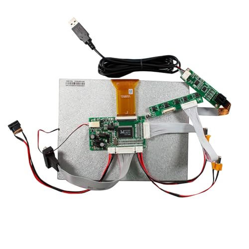 Image of 8 inch EJ080NA-05A 800X600 4:3 TTL LCD Touch Screen | with 4-Wire Resistive Touch Panel and VGA 2AV Controller Board 50pins