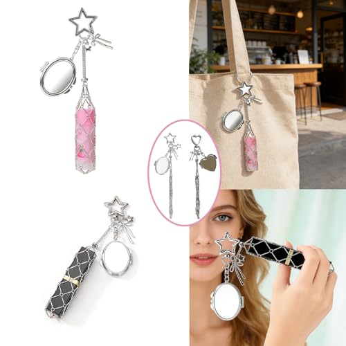Image of Lipstick Holder Keychain Bag Charms Y2K Accessories, Portable Makeup Essentials for Travel and Daily Use, Cute Handbag Accessories for Women and Girls