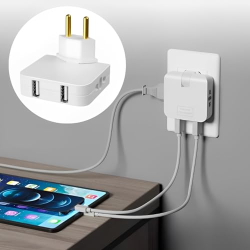 Adaptador Tomada Articulado Com Entrada USB