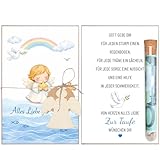 Geldgeschenk Taufe Set Mit Schutzengel & Segenswunsch-Karte & Röhrchen– Stilvolles Taufgeschenk, Einzigartige Geschenke Zur Taufe, Taufgeschenke Für Mädchen & Jungen
