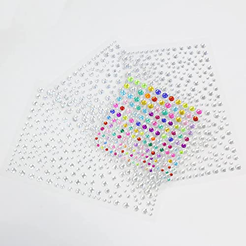 BOYATONG Strasssteine Selbstklebend, Strass Aufkleber, Glitzersteine Selbstklebend Silber, Selbstklebende Glitzersteine… – Bild 8