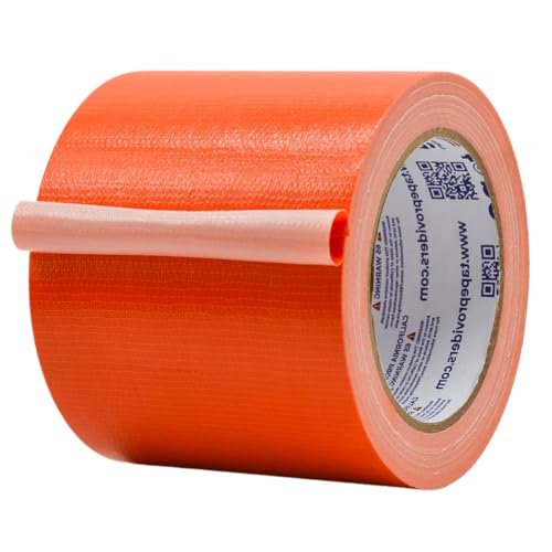 Image of MAT Duct Tape Racing Orange Industrial Grade, 4 inch x 60 ft. Waterproof, UV Resistant for Crafts, Home Improvement, Repairs, & Projects