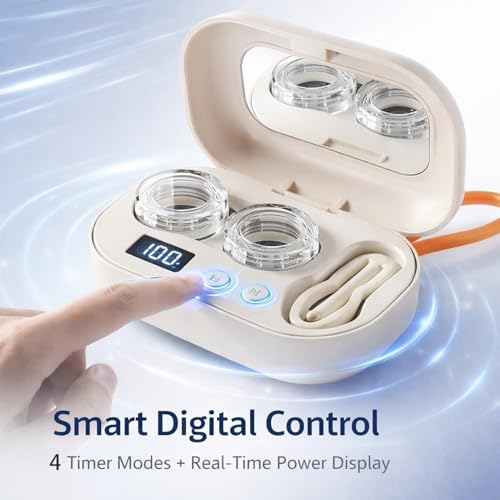 Portable Rechargeable Ultrasonic Contact Lens Cleaner Case, 2026 Ultrasonic Portable Travel Contact Lens Case Kit, Home Travel and Office (1 Set) - 4