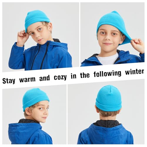 TopTie Toddler Baby Girls Boys Cuffed Knit Beanie Hat Uniesx Winter Knitted Skull Hats for Kids4