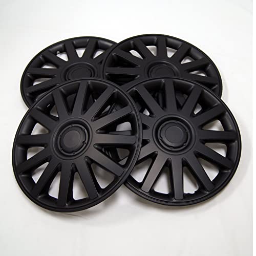Tuningpros Wsc-610B15 Hubcaps Wheel Skin Cover 15-Inches Matte Black Set Of 4 #TOP1