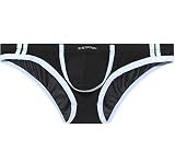 [ジーステーション] ブリーフ ビキニブリーフ ビキニ XL ブラック Mスキン スポーティサイドライン モイスチャーセカンドスキン メンズ 男性下着 タグレス しっとり