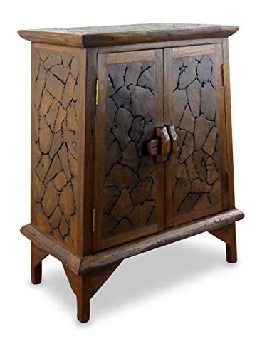 Livasia Armoire en Teck, Durable et Fait Main en Thaïlande, 64x37x79cm