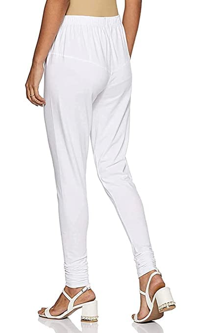 Image of Women's Cotton Chudidar Leggings | Stretchable | High Rise | Full Length | Soft & Comfortable | Ethnic Wear Bottom