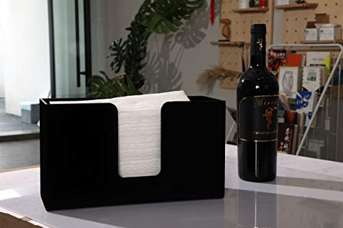 IEEK Paper Towel Dispenser Wall Mount Acrylic Paper Towel Holder for Bathroom Office and Kitchen,Hand Towel Dispenser Fits Multi-Fold Paper Towel,C-Fold, Zfold,Tri fold Paper Towels,Black - Thumbnail 4
