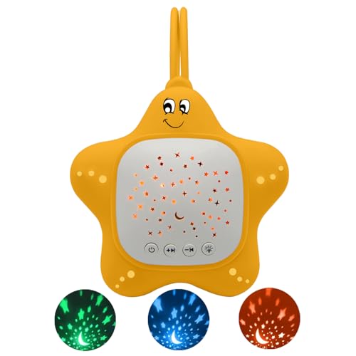 Image of Portable White Noise Machine for Baby | Sleep Aid Music Lullaby Sound Machine with Star Projector for Nursery, Home, Travel | Gift for Infants, Toddlers, Kids