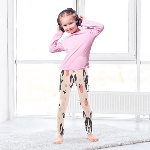Toddler Girls Leggings Printed Yoga Pants Leggings Dog Pink Apple for Kids4