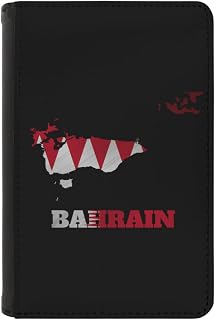 Passport Holder Cover Bahrain Bahrainese Flag Map PU Leather Case Wallet Passport Book Protector for Women Men Flying Travel Fashion Gift