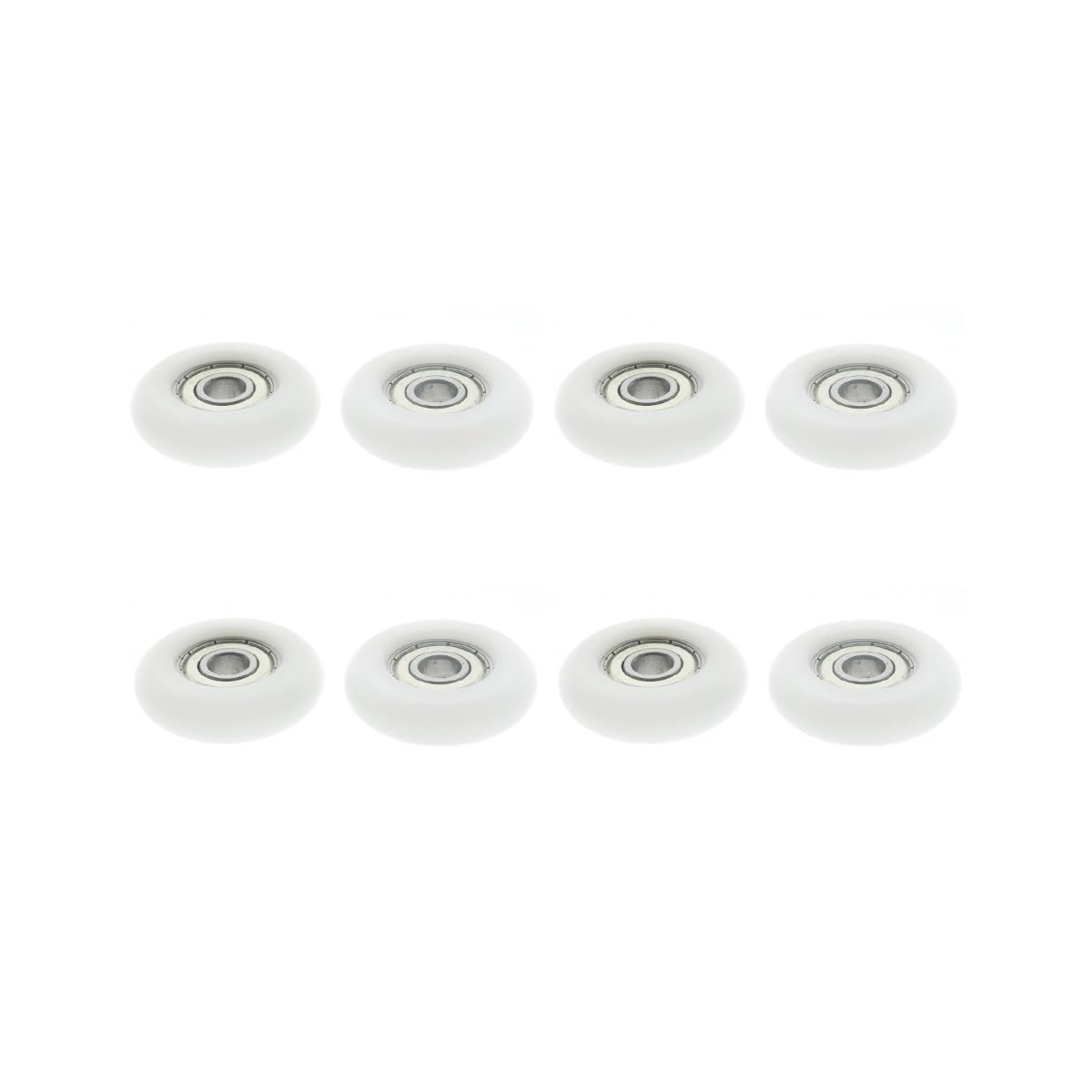 8 piezas 8 x 38 x 10mm Rodamiento de bolas de acero con ruedas redondas