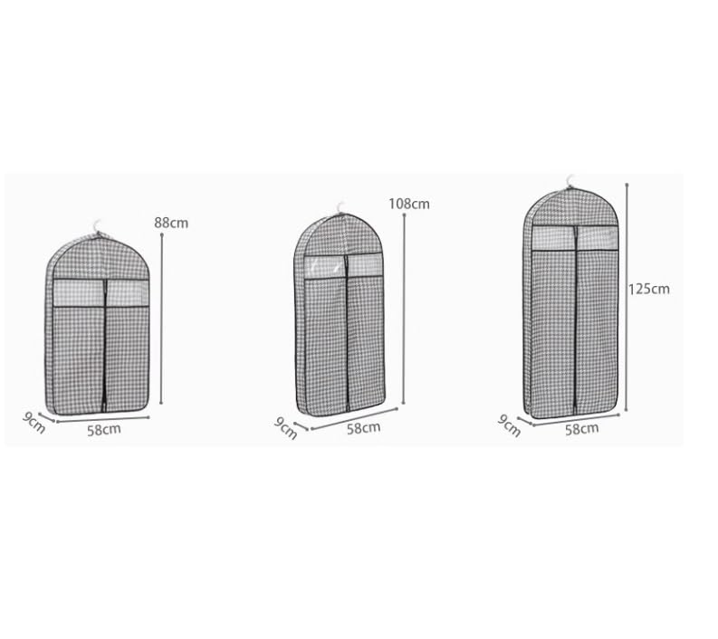 Clothes Cover 5 Pack Hanging Travel Bag for Clothes Garment Bag with Clear Window Suit Bag Suit Bags (Size : 88 * 58 * 9cm)2