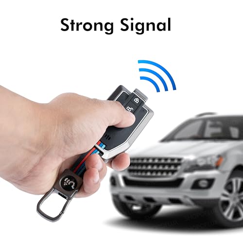 Image of SHOPOFLUX Metal Key Cover Compatible with Mahindra BE 6, XEV 9 EV, XUV 7XO Smart Key (Black Silicone)