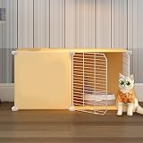 Indoor Katzengehege Käfige, DIY Freie Montage Haustierzaun für kleine & mittelgroße Katzen, robuste Stahlstange Home Cage, sicherer Laufstall