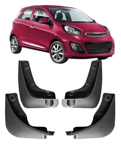 Guardabarros tipo solapa Kia Picanto 2012-2014 con protección trasera 2