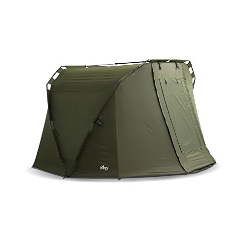 Lucx Caracal Bivvy + Winterskin 1 bis 2 Mann Angelzelt + Überwurf 2 Personen Karpfenzelt + Overwrap Angler Zelt Carp Dome + Skin 10.000mm Wassersäule