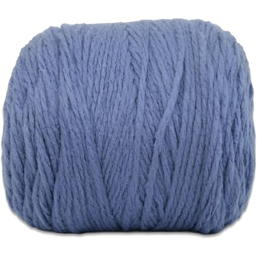 Image of ThreadArt Chunky Yarn Cake for Crochet #6, 300g /316 Yds, Denim 13 | Soft super bulky #6 acrylic yarn cake for blankets, scarves, hats, crochet and knitting. Big 300g cake is machine washable.