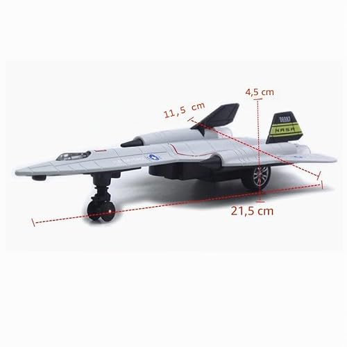 YINcrinx Maquette en Alliage d'avion — Avion de Chasse SR-71, Avion Militaire en Alliage, décoration pour Cadeau d'anniversaire, Maquette Militaire de Collection (avec Socle) – vue 2