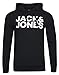 Produktbild JACK & JONES Herren JCORETAIL Sweat Hood NOV LTN Kapuzenpullover, Schwarz , XXL