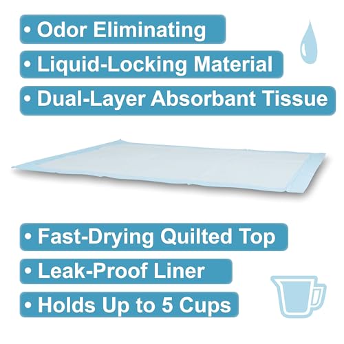 Image of Cudlie Training Pads for Dogs, 50 Count ,22 inchx22 inch| Puppy Pee Pads for Dogs | Absorbent Dog & Puppy Supplies for Dog Training and House Training