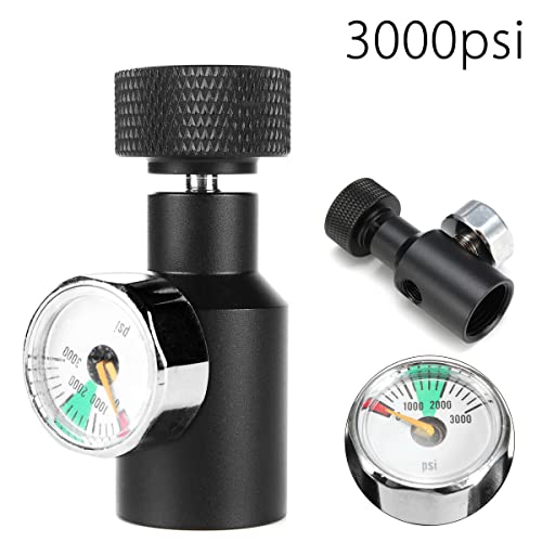 Felenny Paintball Co2 ASA Adapter Air Regulator Fill Station Remote On/Off Paintball Tanks Regulators Parts 3000psi Gauge - Image 3