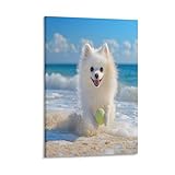 VFKLZCNYR Japanese Spitz Art Mural Sur Toile, Bel Art De Cadre De Salon, Impression D'images Murales, Conception 3D, Impression D'occasions Spéciales 16x24inch(40x60cm)