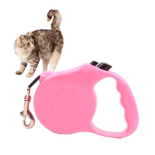 GALPADA 3 Automatic Retractable Dog Leash Meters Pink Traction Rope for Dogs Cats Ergonomic Design One Finger Button for Pet Walking Random Color