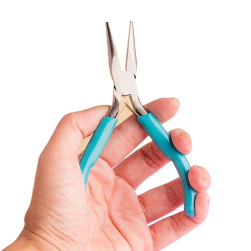 Kit Mini Alicates Bico Redondo, Corte Diagonal, Meia Cana