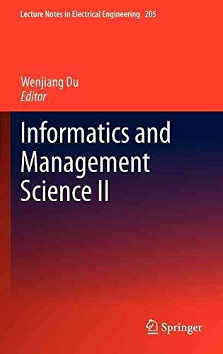 [(Informatics and Management Science: II)] [Edited by Wenjiang Du] published on (December, 2012)