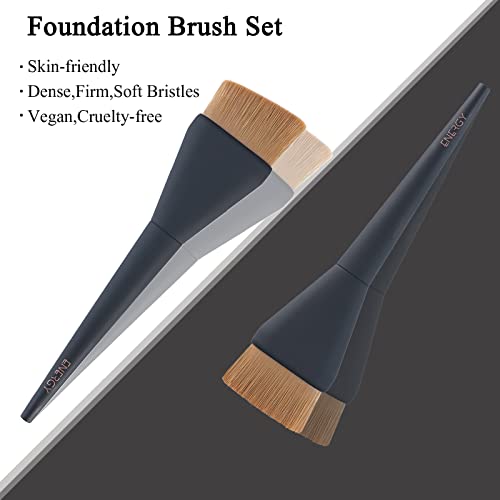 Makeup Brushes,Energy Foundation Brushes Set Professional Flat Top Kabuki Brush And Angled Kabuki Foundation Brush Face Mask Brush For Blending Liquid Cream Foundation Concealer Bronzer Blush Cosmetics #TOP3