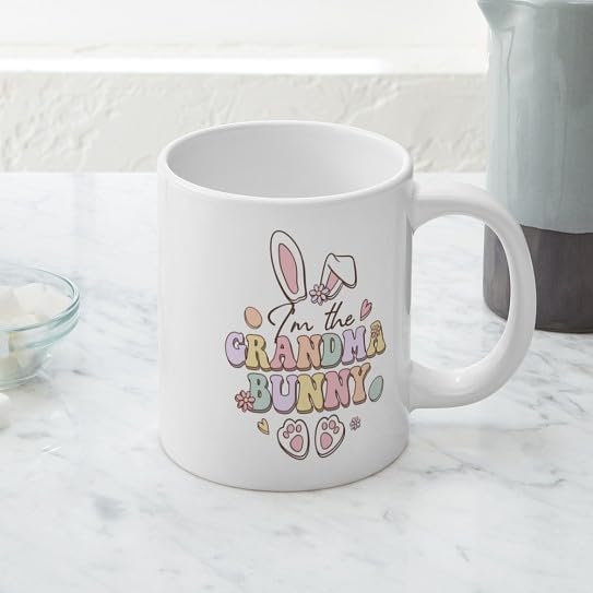 CafePress Happy Easter Grandma Bunny Mugs 20 oz Ceramic Coffee Mega Mug