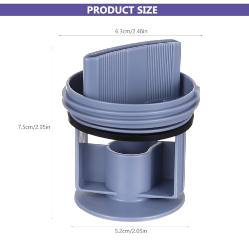 Flusensieb 00647920 kompatibel mit Bosch Siemens Constructa Neff Waschmaschine Waschtrockner Ersatzteil Filtersieb Ablaufpumpe Ø 64 mm blau mit Dichtung POM Kunststoff