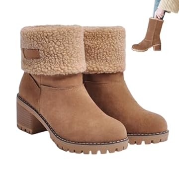 Kumprohu Botas com bico | Botas confortáveis para neve de inverno | Sapatos de neve com absorção de choque, sapatos de inverno femininos quentes para idosos, inverno, clima frio