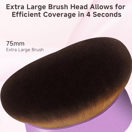 Generic Blend & Blur Extra Large Body Makeup Brush for Self Tanner,Leg Makeup & Bronzer Self Tan Applicator, Powder, Foundation, Blusher, Bronzer，Massager for Face Gift box (Purple)