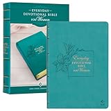 NLT Holy Bible Everyday Devotional Bible for Women New Living Translation Vegan Leather, Teal Debossed, Flexible Daily Bible Reading Plan Options (NLT Womens Devo Editions)